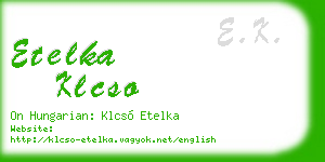 etelka klcso business card